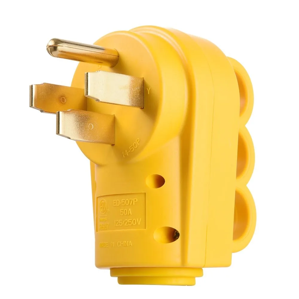 30 Amp Male Rv Receptacle Plug Electrical Plug Adapter With Handle (30