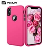 Solid color 3 in 1 pc + silicone full cover protective cell phone case for Samsung galaxy m30 shockproof cover