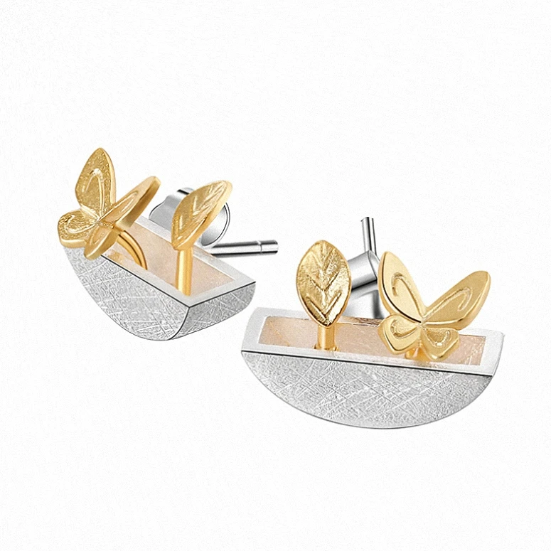 

Hot selling my little garden 925 sterling silver stud earrings for women jewelry