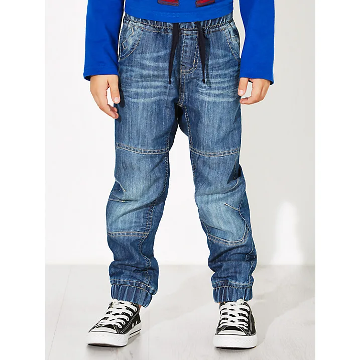 100 De Denim De Algodon Ninos Nino Pantalones Jogger Tela Vaquera