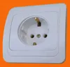 Power supply electrical ABS 16A/250V European lamp wall switch schuko socket(F2010)