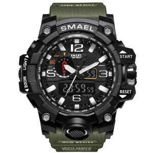 

Men Military Watch 50m Waterproof Wristwatch LED Quartz 1545 Sport S Shock Sport Watch