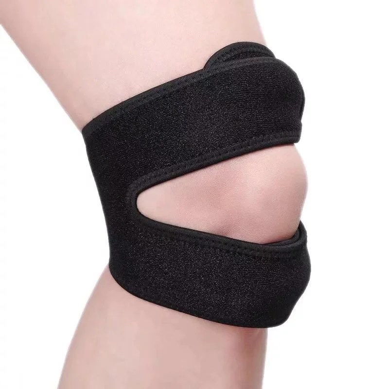 

Adjustable patella jumper damping knee strap support, Black and blue