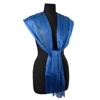 New model custom made plain color blue cotton shawl wrap scarf