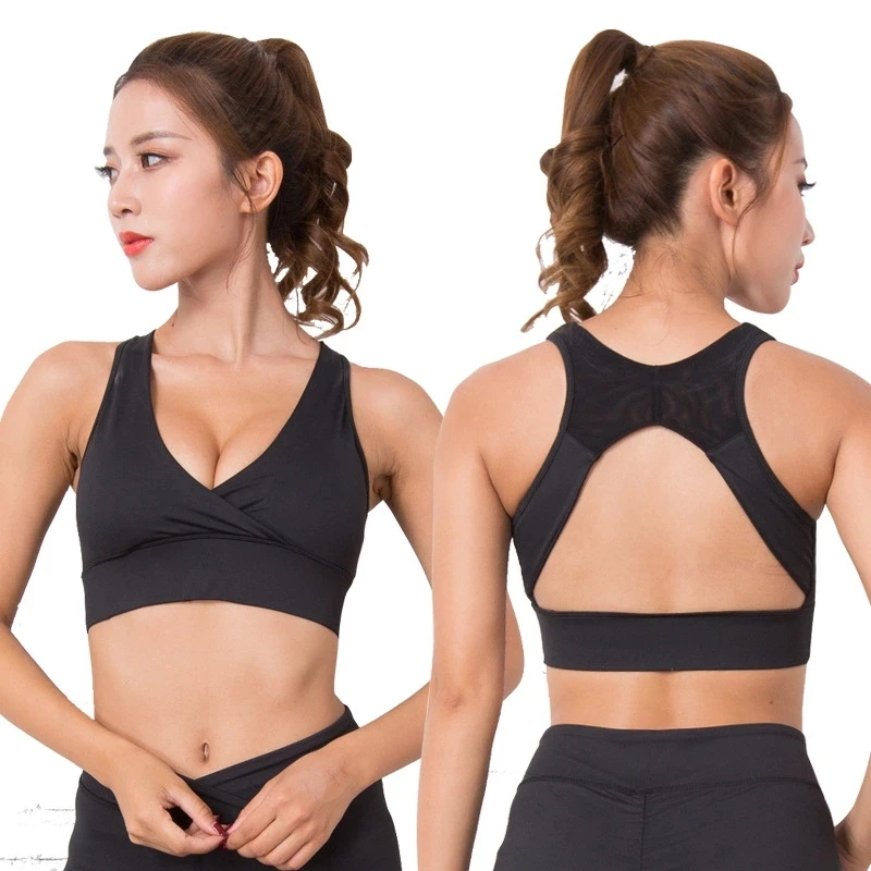

Women Dri Fit Stretch Adjustable Padded Fitness Workout Dance Sports Bra