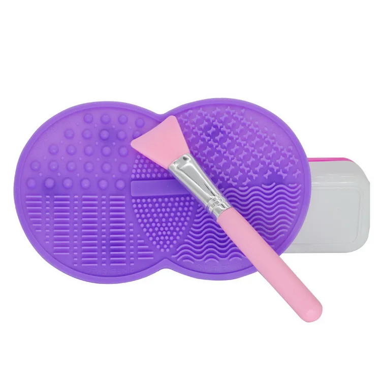 

2021 Wholesale Pore Cleaner Purple Silicone Makeup Brushes Cleaning, As pics