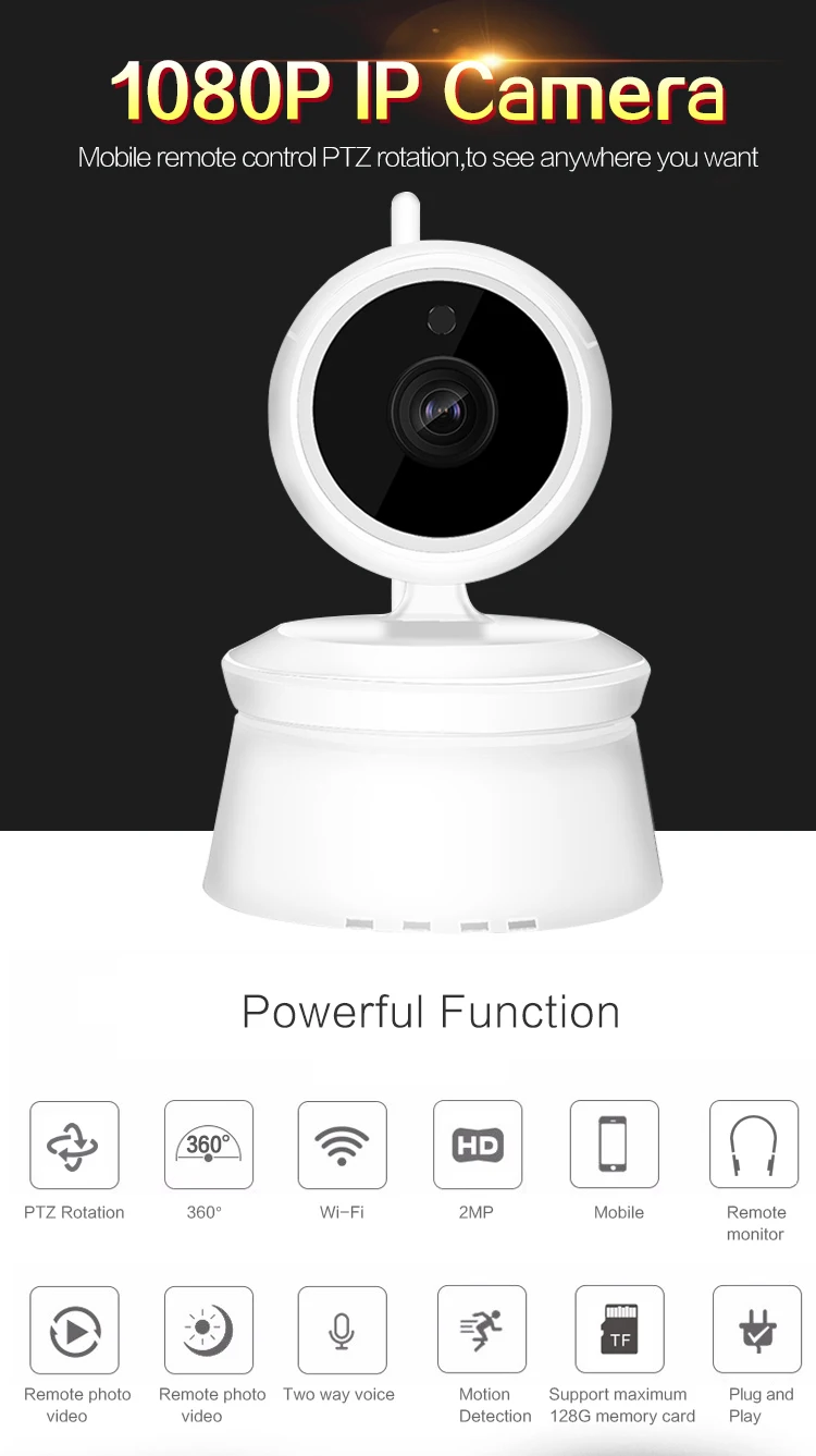 Laikor P2P network HD video camera with night vision IR-Cut camera recording home security camera
