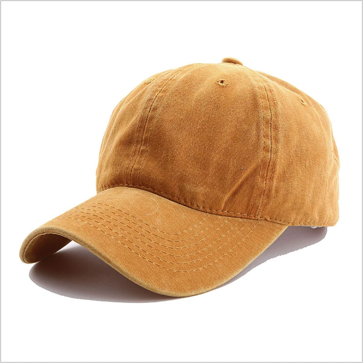 Mens Pigment Dyed Washed Cotton Adjustable Unstructured Blank Dad Hat ...