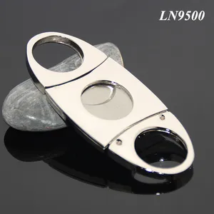 Image of Hot Selling Oval shape Knife-edged Cigar Knife Stainless Steel Blank Metal Creative Stylish Luxury Cigar Cutter