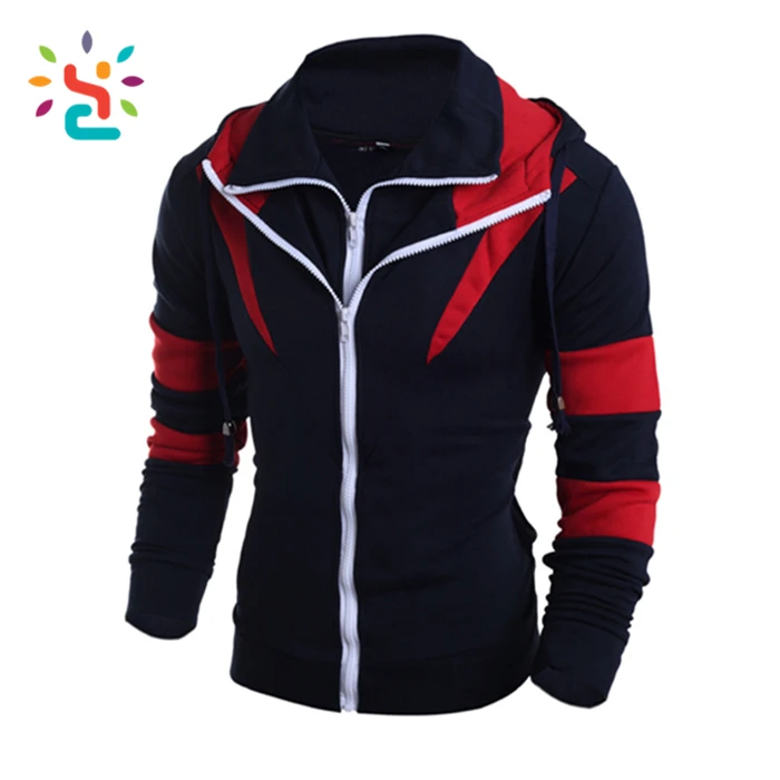 

Wholesale false Double Layer hoodie custom logo autumn bilayer zip hood sports outdoor sweatshirt red drawstring spring hoody, Customized