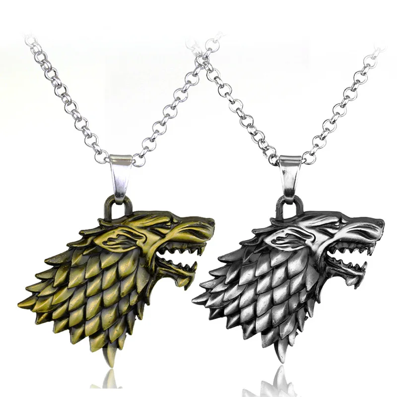 

Game Of Thrones House Stark Wolf Head Pendant Necklace, N/a