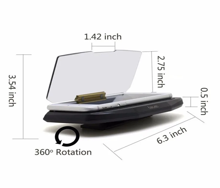 Hud Head Up Display GPS Car HUD with Screen Wireless Charging Car HUD