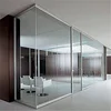 12mm thick double leaf glass door with tempered glass