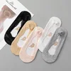 Invisible Socks Women's Summer Shallow Socks Ultra-thin 360 Degree Silk Gel Skating-proof Silk Socks Sleeve Stench-proof Thin Wo