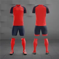 

Professional sportswear manufacture black and red sublime custom youth soccer uniforms sets