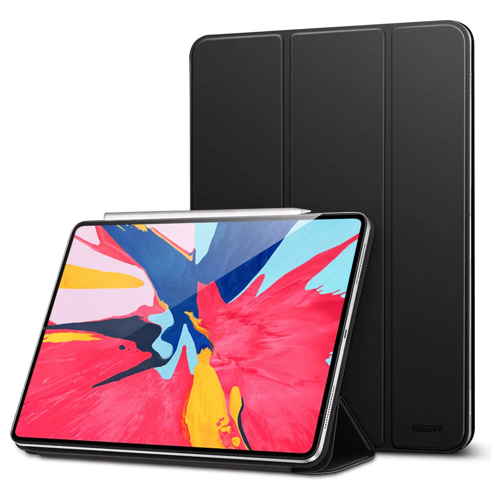 

2018 ESR Magnetic tablet case for iPad pro 12.9 inch support Pencil magnetically pair and charge cover case for Apple pencil