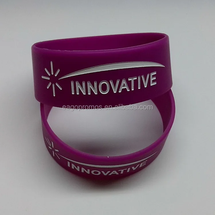 

Wholesale Eco-Friendly personalized custom printed cheap silicone bracelet manufacturer, Any pantone color