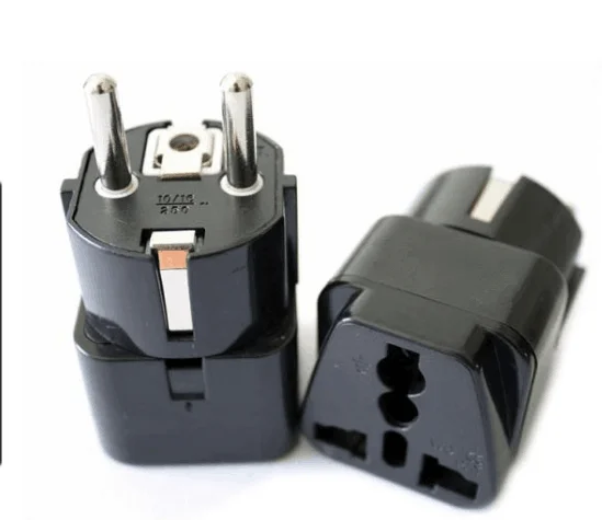 

us plug to universal socket aus travel adapter/aus adaptor with protector, Black white
