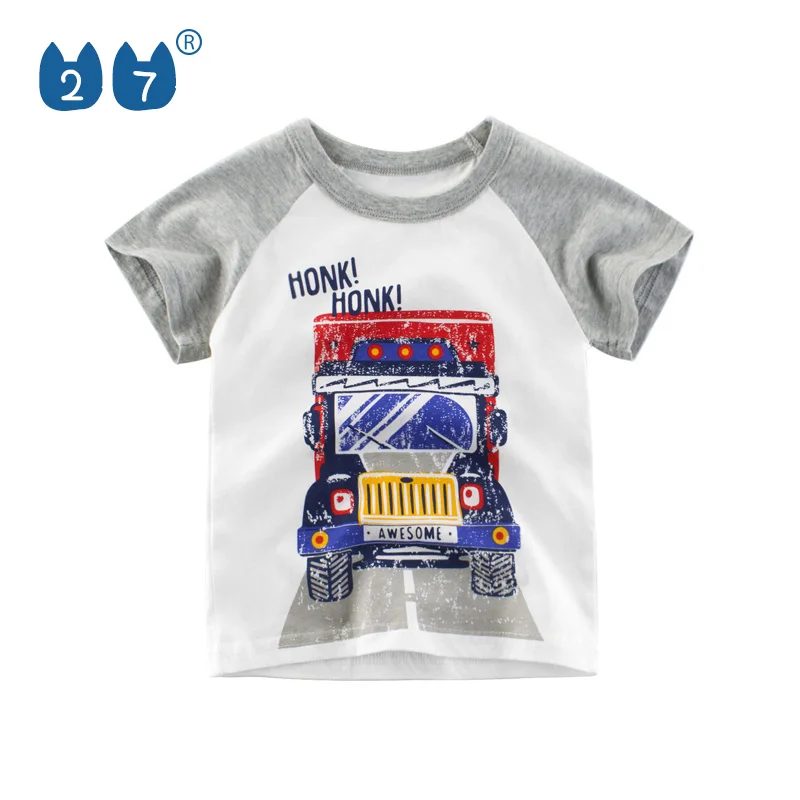 

Wholesale Boys Brand Boutique Cotton Children Clothing With Truck Pattern