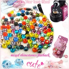 Moda de várias cores brilhante Glitter cores misturadas SS3-SS30 3D decorações Nail Art não hotfix natator pedrinhas DIY montagem