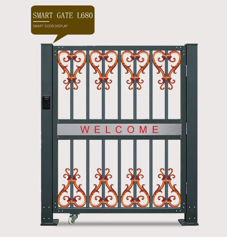 Aluminium Main Smart Id Gate Designs Automatic Electric Main Gate