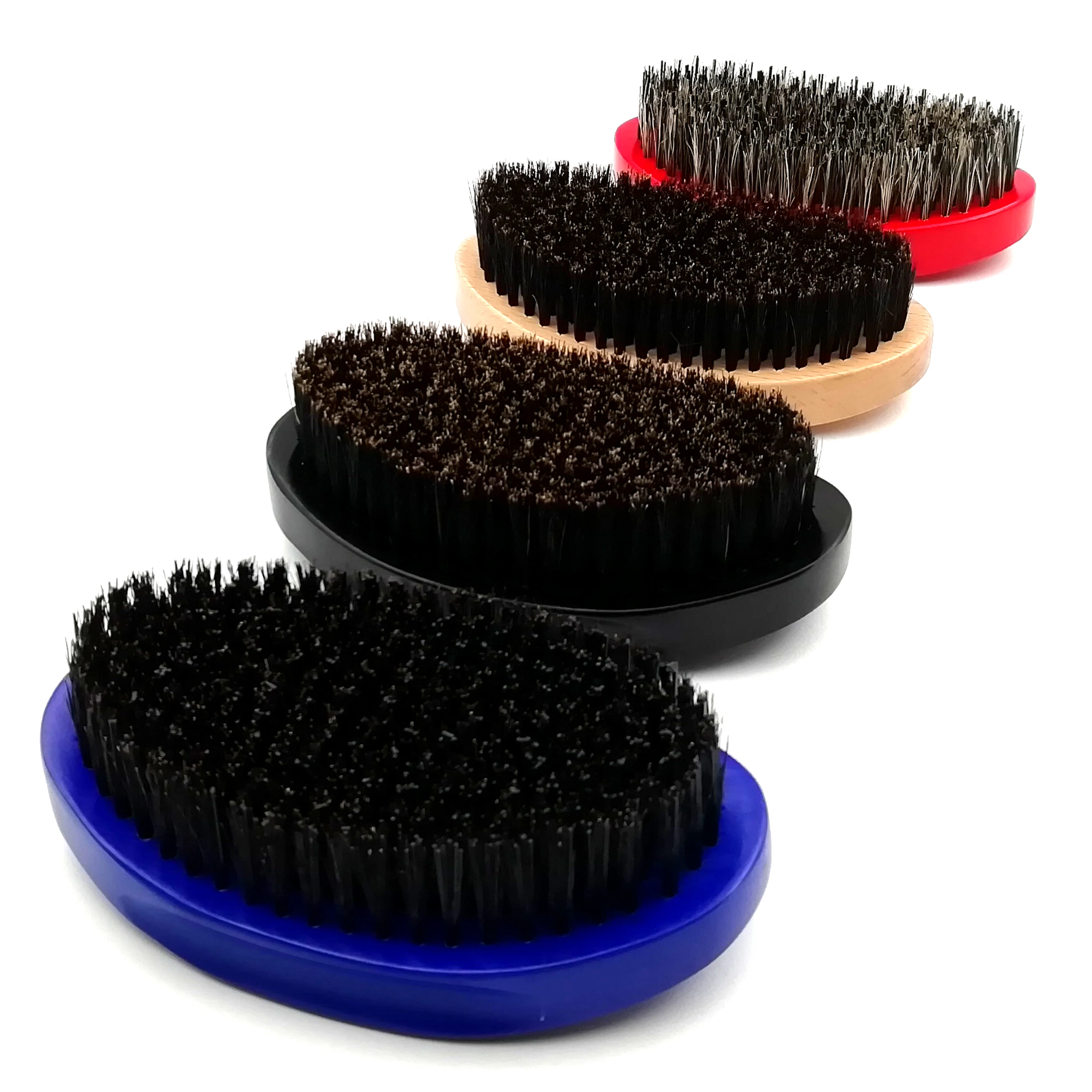 

Classic styling wooden hair brush boar bristle wave brush 360 curved wave brush