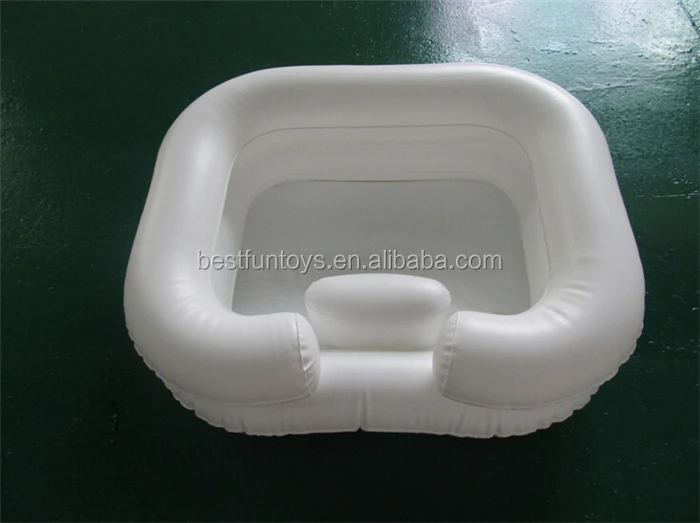 Heavy Duty Vinyl Portable Inflatable Hair Wash Basin Durable Plastic Blow Up Hairdressing Salon