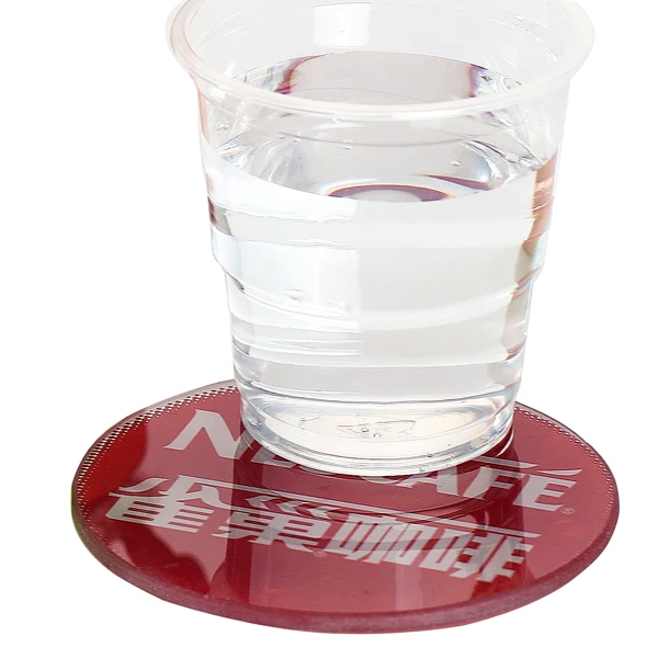 

blank glass coaster mug cup sublimation coaster transparent round circle glass pad coaster