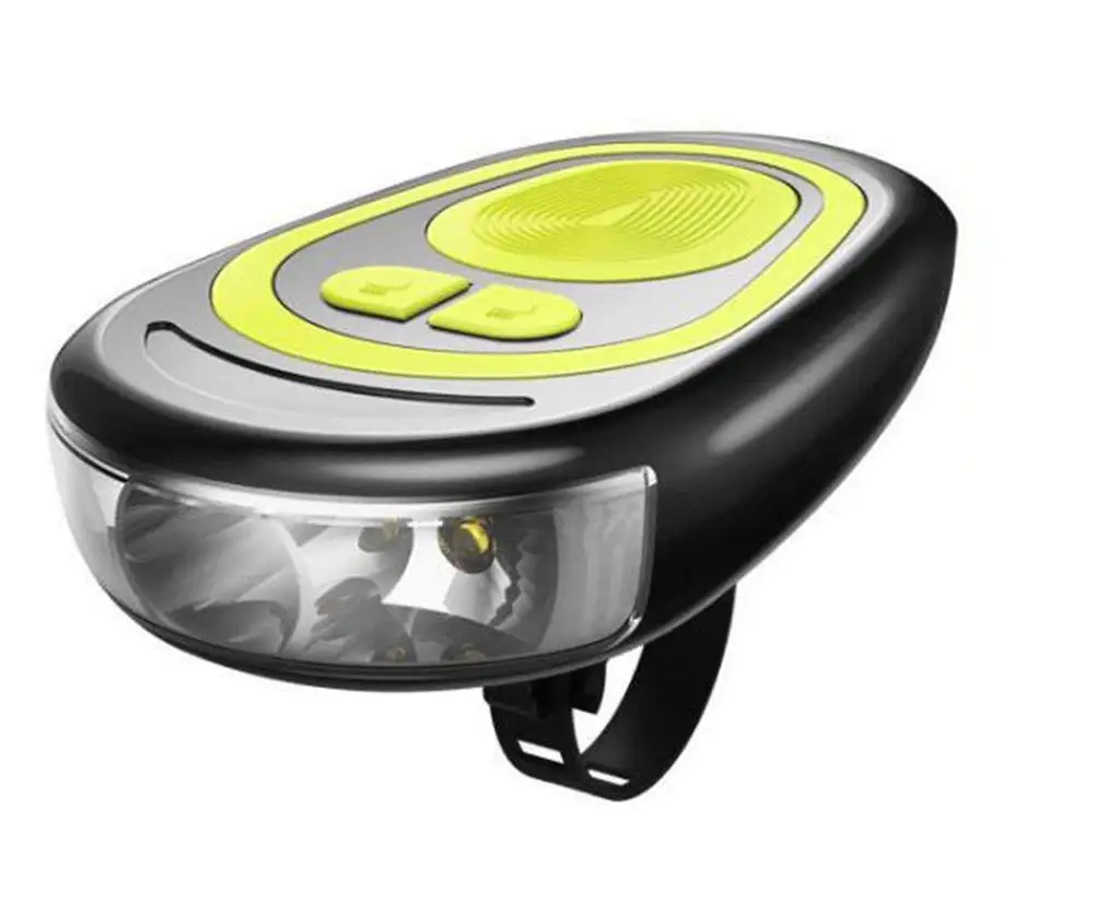 AMGGJJWW Bicycle LED Headlights,3pcs leds, With Horns For Five Sound Effects, Rechargeable Cycling Equipment For Mountain Bikes, Road Bikes, Children's Bikes And City Bikes