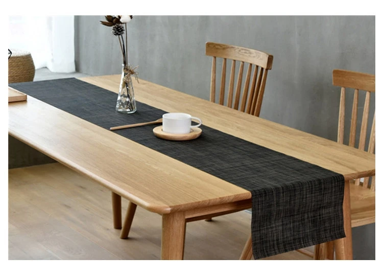Nordic custom Japanese table runner solid color pvc rectangular insulation coffee table pad tablecloth modern minimalist