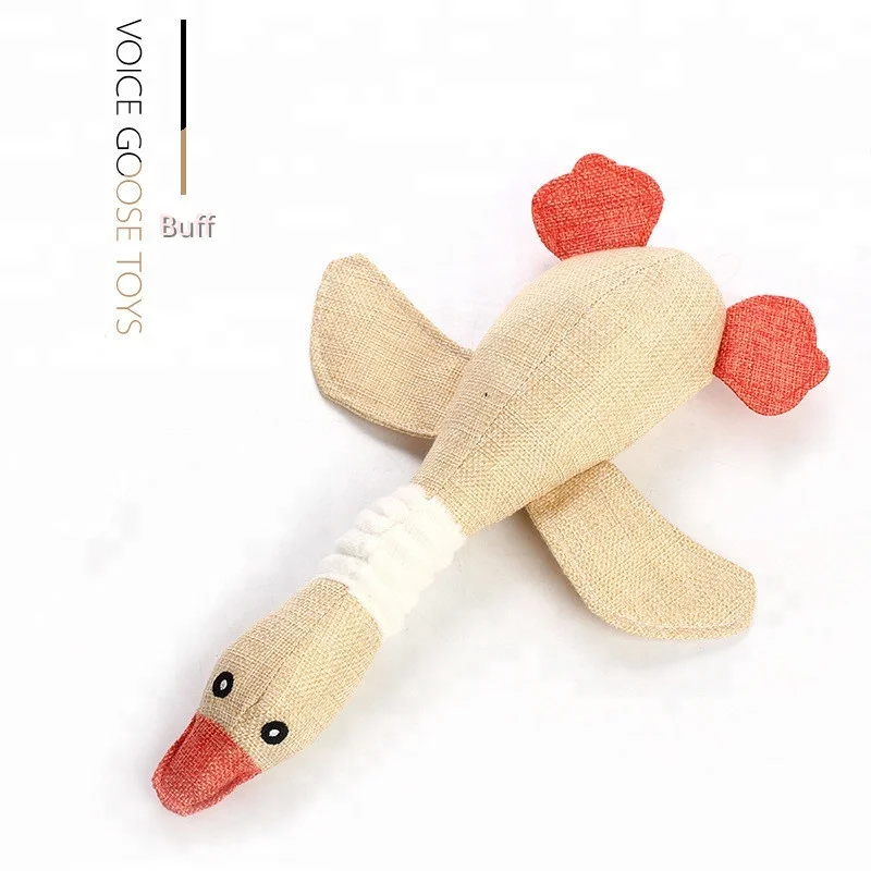 
Dog Chew Toys Pet Wild Goose Stuffed Plush Puppy Squeaky Dog Toy for Small and Medium Dogs 