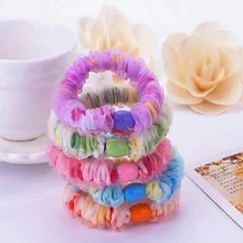 5 Pcs Acessórios Para o Cabelo elástico gaze Embrulho Headhands elastic band elastico de cabelo Enfeites de Cabelo Para Mulheres E Meninas