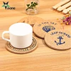 Christmas Gifts Custom Tea Coffee Cups Pads Mat Tableware Decor Vintage Round Wood Cup Coasters