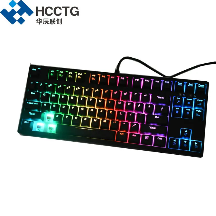

Cherry MX Wired Backlit RGB Black/Blue/Red/Brown Switches Mechanical Gaming Keyboard HGK-87, Black color
