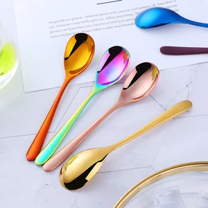 Image of 100% Food Grade Newest Design Metal Mini Spoons for Yogurt in Bulk