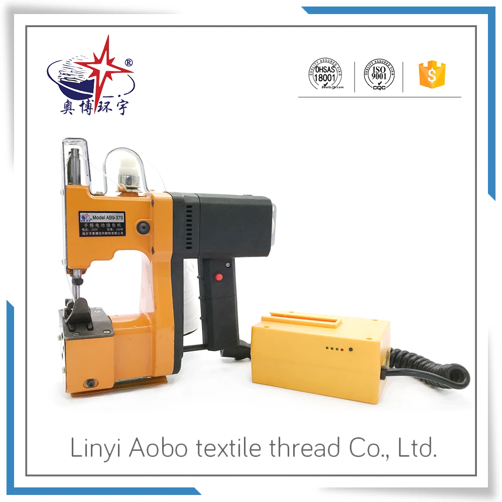 Industrial Mini Gk9370 Portable Bag Closing Machine Battery Yellow
