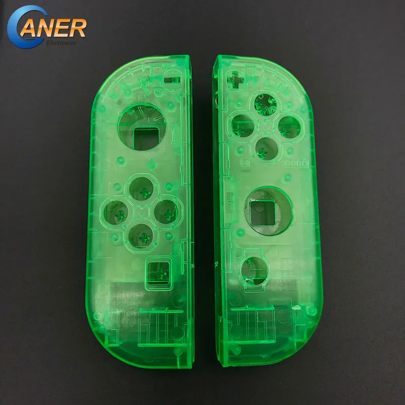 

Ganer Transparent Green New Housing Shell Case for Nintendo Switch Controller Joy-Con Protection Case Cover Game Console Cases, As the picture show