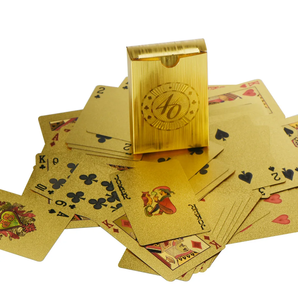 

New Products Best Sellers Custom Printed 24K Gold Plated Bulk Paper Game Playing Cards For Sale
