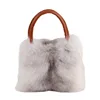 2018 new 100% real fox fur lady shopping bag, winter fashion shoulder bag