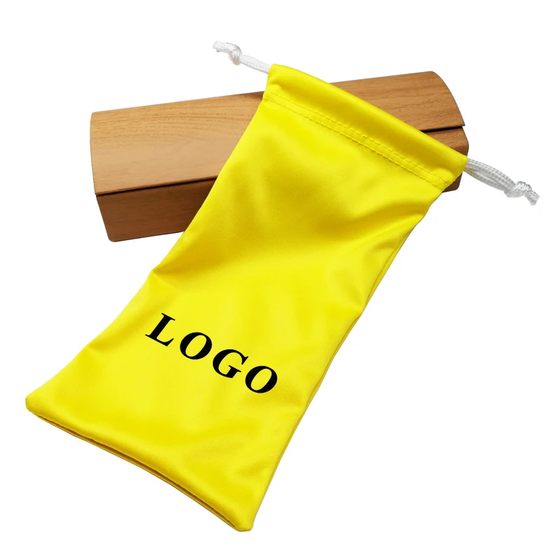 

Wholesale stocked cheaper yellow microfiber glasses pouch /soft glasses case, Customzied