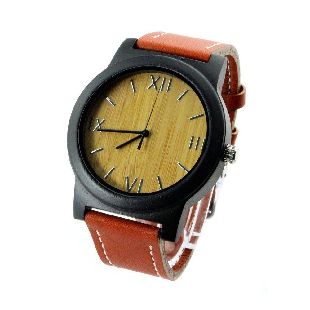 

Wooden Bamboo Gift Set Watches Woman and Girls Quartz Watch Price, Black and yellow