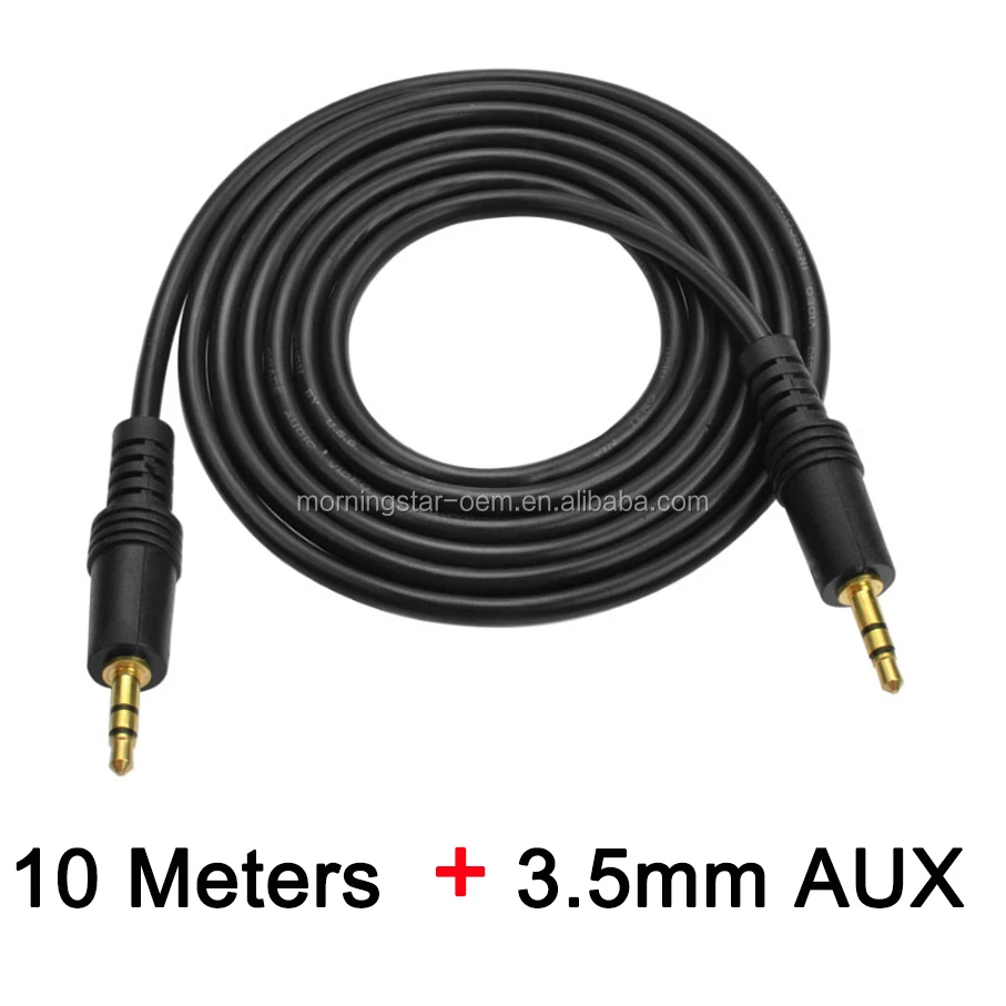 

The Longest AUX cable: 10 Meters Gold Plated 3.5mm stereo audio cable/aux cable