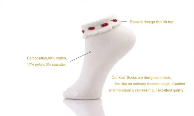 White Plain Cotton Socks Ankle For girls
