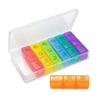 7 day weekly monthly custom travel plastic pill organizer