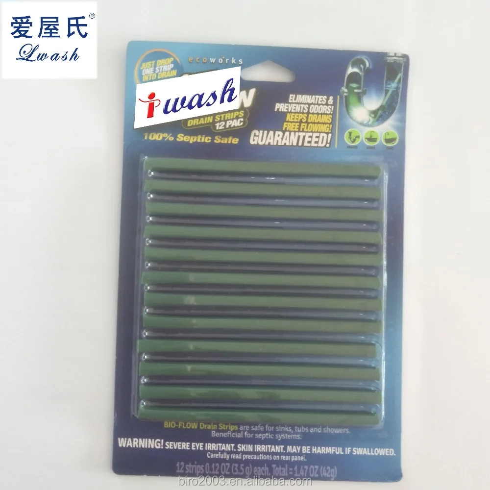 
Eco-Friendly Green Drain Cleaner Strips for Kitchen Toilet Bathtub pipe 