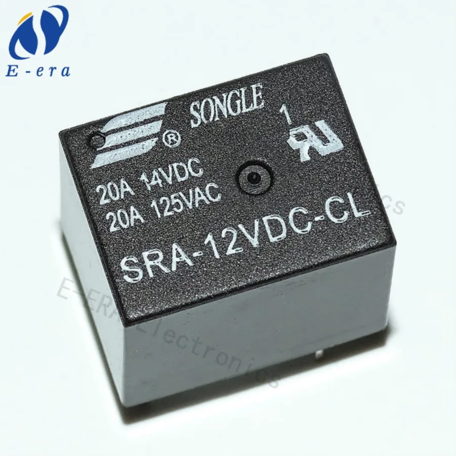 10PCS SONGLE SRA-12VDC-AL T74 DC 12V 20A 4-Pin Relay