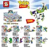 Toy Story Cartoon Woody Jessie Buzz Light year Figure Building Blocks Children Toys SY6699