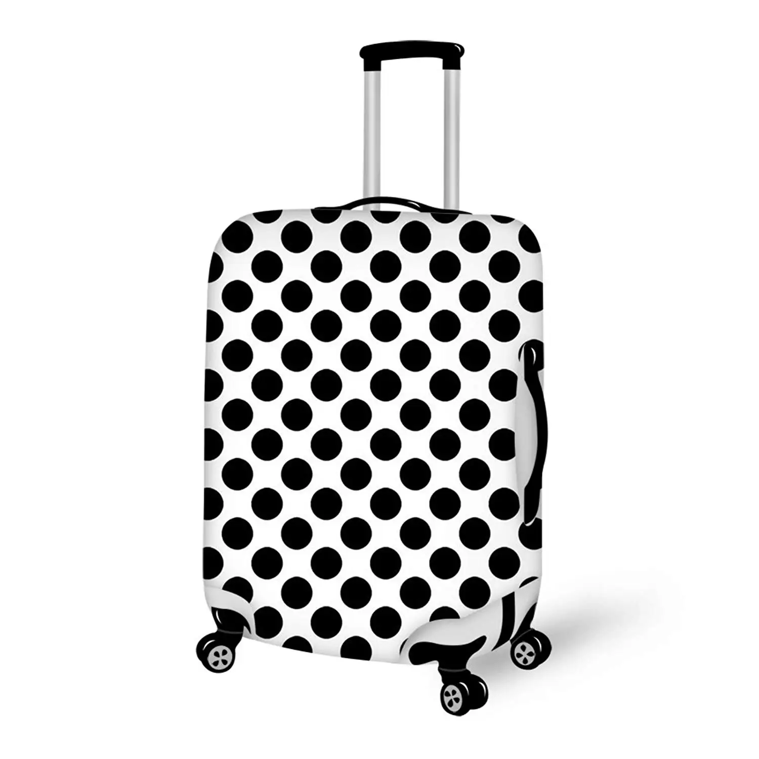 U LIFE Vintage Red Polka Dots Luggage Suitcase Cover Protector for Travel