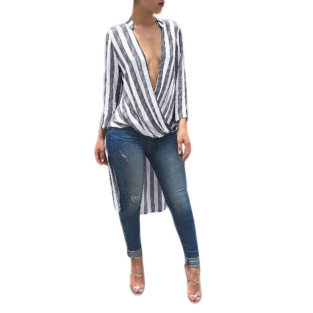 Cheap Black And White Striped Shirt Women, find Black And White Striped