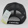 Custom Denim Embroidered Hat Sequins 5 Panels Mesh Baseball Hats Polyester Material For Sport Caps Plain Black Trucker Cap